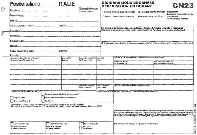 modulo telegramma poste italiane