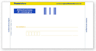 Attestazione di Consegna Preaffrancate Nazionali