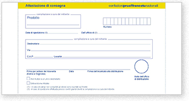 Attestazione di Consegna Preaffrancate Nazionali