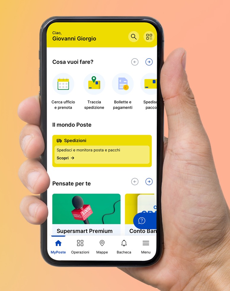 Home page App Ufficio Postale
