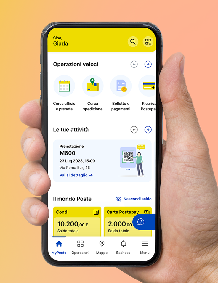 Home page App Ufficio Postale