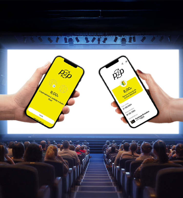 due cellulari vicini sfondo cinema