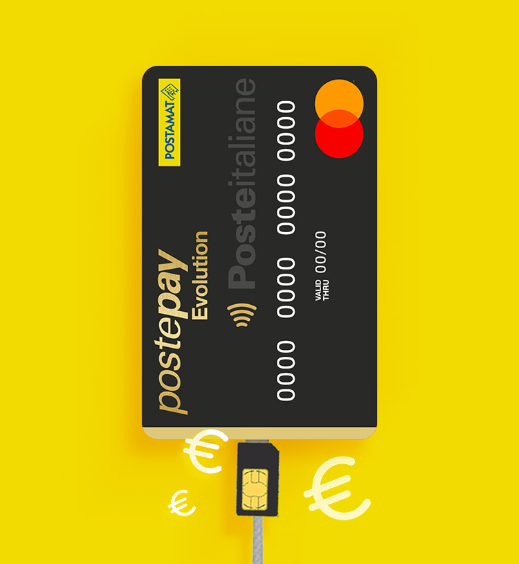 carta di credito nera su sfondo giallo