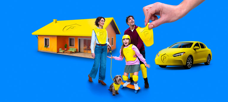 Una famiglia con casa e auto riceve una protezione aggiuntiva